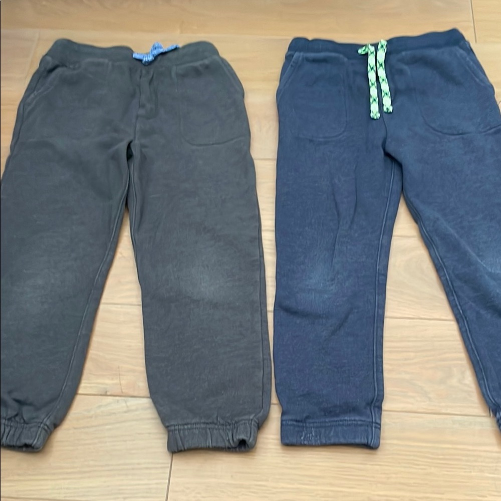 Crewcuts Gray and Blue Joggers Elastic Cuffs Drawstring Waist Boys S 6-7